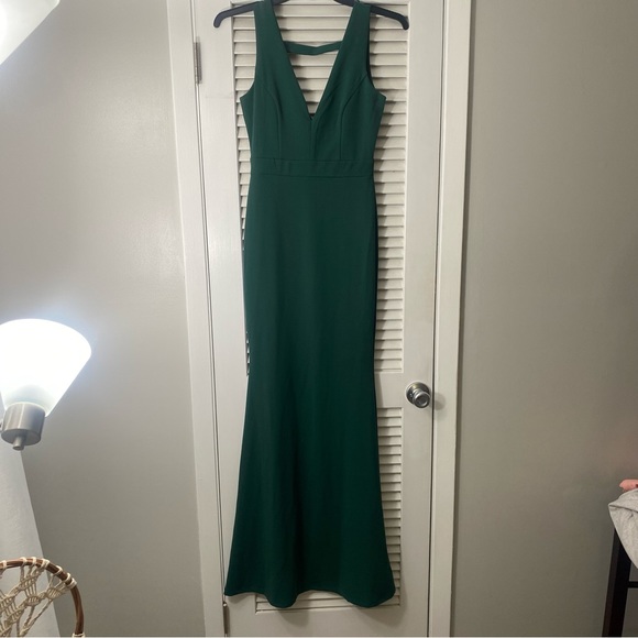 WOMENS S GREEN WEDDING GUEST DRESS - Picture 1 of 4